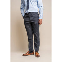 Invincible - Miesten tummansiniset pinstripe-housut