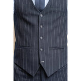 Voittamaton - Miesten tummansininen pinstripe-liivi