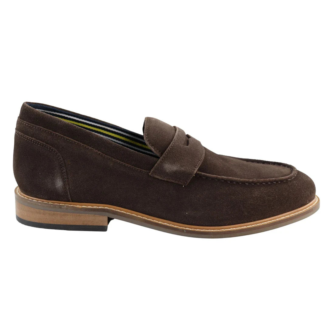 Miesten aidot mokkanahkaiset slip-on-loaferit, ruskeat, älykkäät, rento ja klassinen, mukava istuvuus