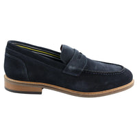 Miesten aidot mokkanahkaiset slip-on-loaferit, laivastonsiniset, älykkäät, rento ja klassinen, mukava istuvuus