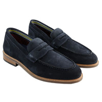 Miesten aidot mokkanahkaiset slip-on-loaferit, laivastonsiniset, älykkäät, rento ja klassinen, mukava istuvuus