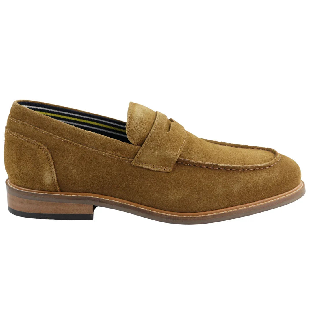 Miesten aidot mokkanahkaiset slip-on-loaferit, veneilykengät, ruskeat, älykkäät, rento ja klassiset, mukavat kengät