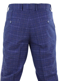 Miesten siniset tweed-ruutuhousut - Cavani Kaiser