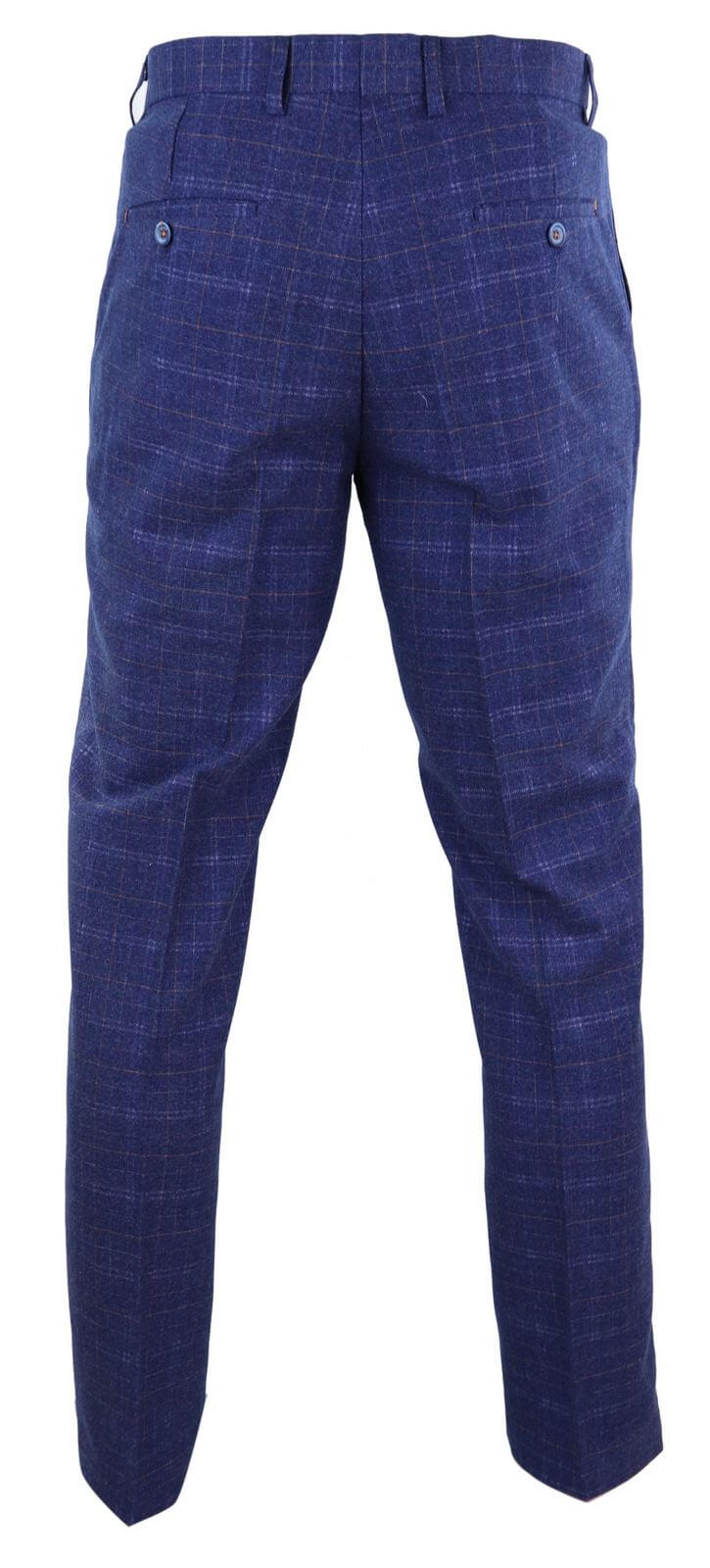 Miesten siniset tweed-ruutuhousut - Cavani Kaiser