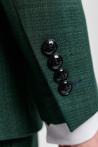 Leo - Miesten vihreä kolmiosainen ruudullinen mittatilaustyönä tehty puku