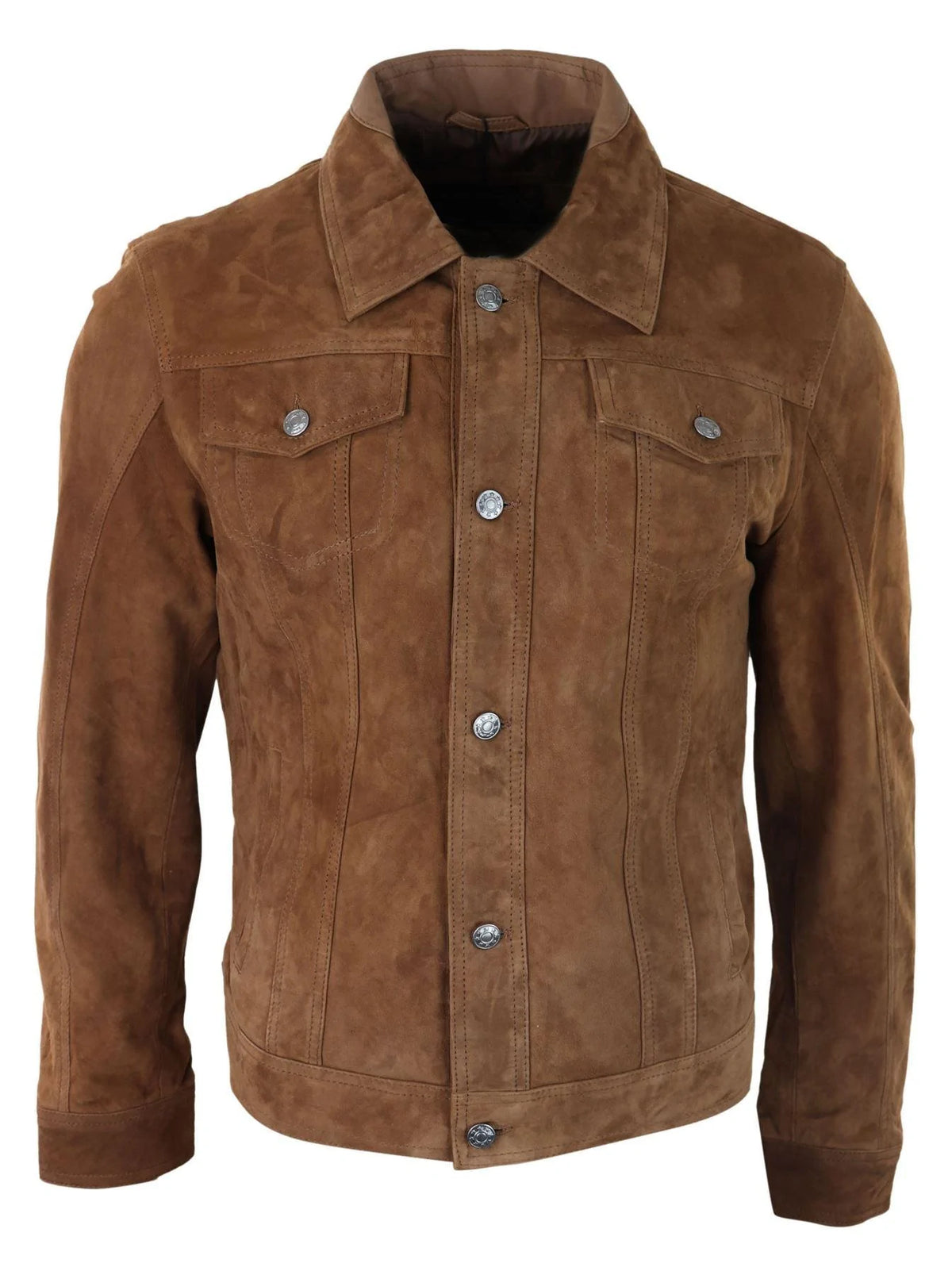 Miesten aito mokkanahkainen takki, nahkafarkut, farkkushortsit, miesten biker-takki, klassinen vintage-ruskea