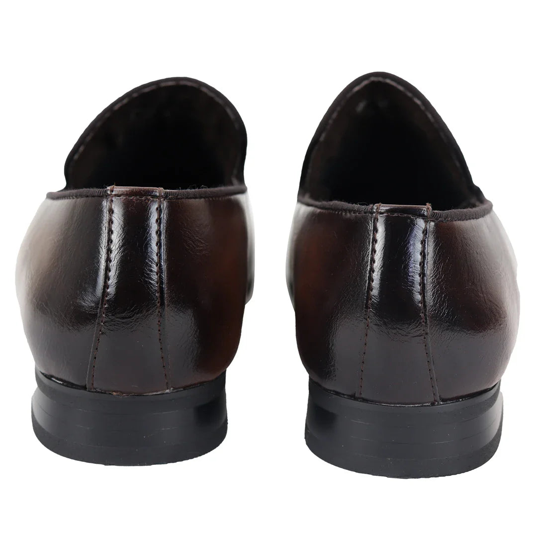 Miesten slip-on-ruskeat loafer-kengät