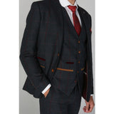 Madrid - Miesten sininen tweed-liivi