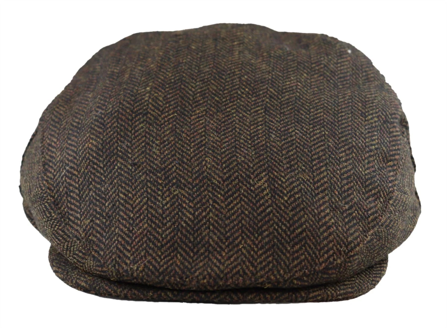 Miesten flat cap villainen kalanruotokuvioinen ruskea tweed-lippis, klassinen 1920-luvun unisex-poika
