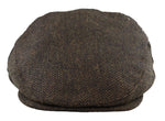 Miesten flat cap villainen kalanruotokuvioinen ruskea tweed-lippis, klassinen 1920-luvun unisex-poika