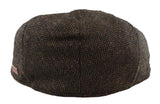 Miesten flat cap villainen kalanruotokuvioinen ruskea tweed-lippis, klassinen 1920-luvun unisex-poika
