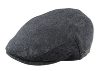 Miesten flat cap -villainen kalanruotokuvioinen hiilenruskea tweed-lippis, klassinen 1920-luvun unisex-poikatoppi