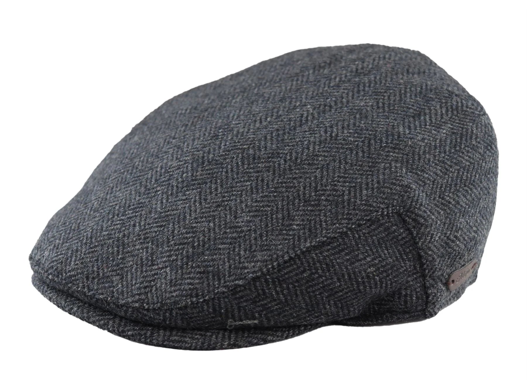 Miesten flat cap -villainen kalanruotokuvioinen hiilenruskea tweed-lippis, klassinen 1920-luvun unisex-poikatoppi