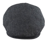 Miesten flat cap -villainen kalanruotokuvioinen hiilenruskea tweed-lippis, klassinen 1920-luvun unisex-poikatoppi