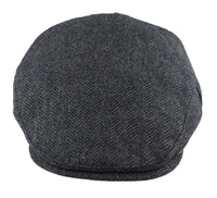 Miesten flat cap -villainen kalanruotokuvioinen hiilenruskea tweed-lippis, klassinen 1920-luvun unisex-poikatoppi
