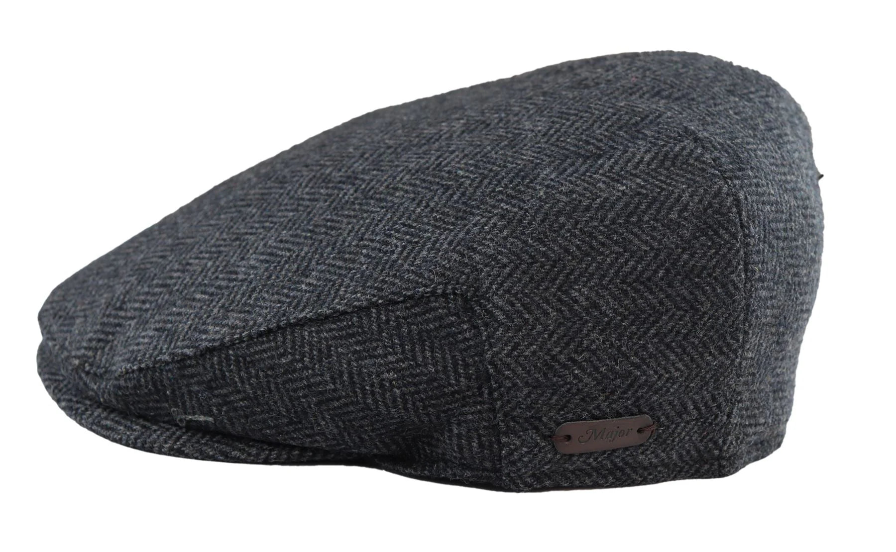 Miesten flat cap -villainen kalanruotokuvioinen hiilenruskea tweed-lippis, klassinen 1920-luvun unisex-poikatoppi