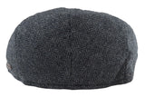 Miesten flat cap -villainen kalanruotokuvioinen hiilenruskea tweed-lippis, klassinen 1920-luvun unisex-poikatoppi