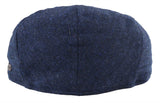 Miesten flat cap -villainen kalanruotokuvioinen laivastonsininen tweed-lippis, klassinen 1920-luvun unisex-poikamalli