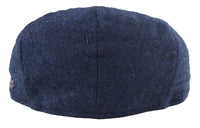Miesten flat cap -villainen kalanruotokuvioinen laivastonsininen tweed-lippis, klassinen 1920-luvun unisex-poikamalli