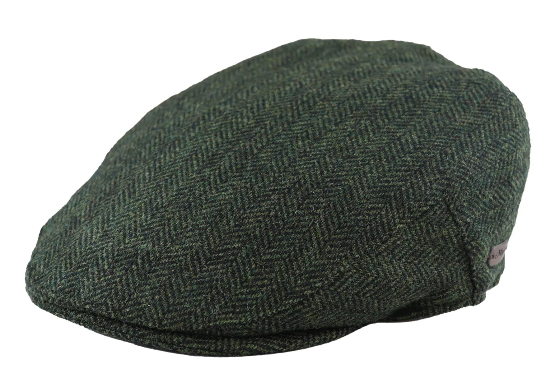 Miesten flat cap -villainen kalanruotokuvioinen oliivinvihreä tweed-lippis, klassinen 1920-luvun unisex-poikalippis