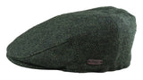 Miesten flat cap -villainen kalanruotokuvioinen oliivinvihreä tweed-lippis, klassinen 1920-luvun unisex-poikalippis