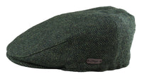 Miesten flat cap -villainen kalanruotokuvioinen oliivinvihreä tweed-lippis, klassinen 1920-luvun unisex-poikalippis