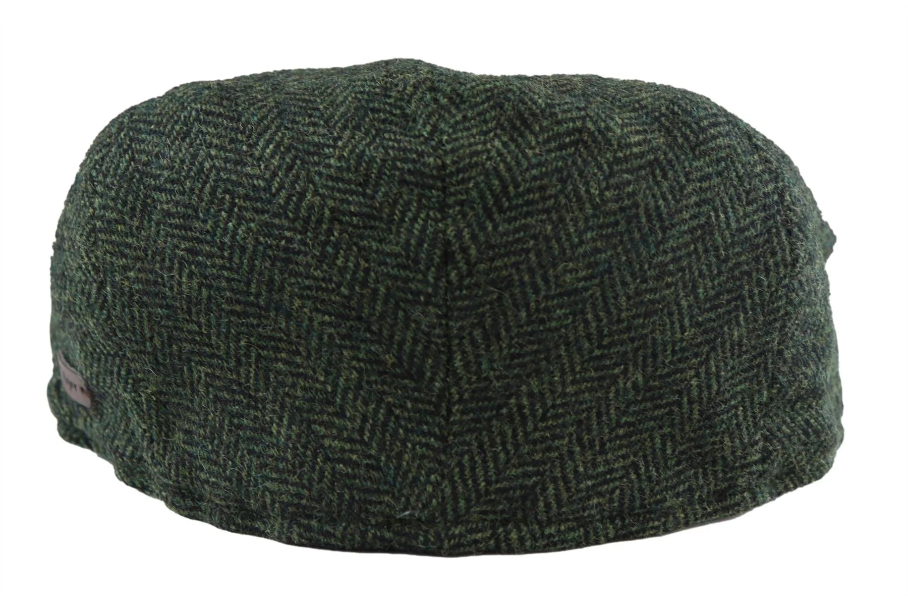 Miesten flat cap -villainen kalanruotokuvioinen oliivinvihreä tweed-lippis, klassinen 1920-luvun unisex-poikalippis