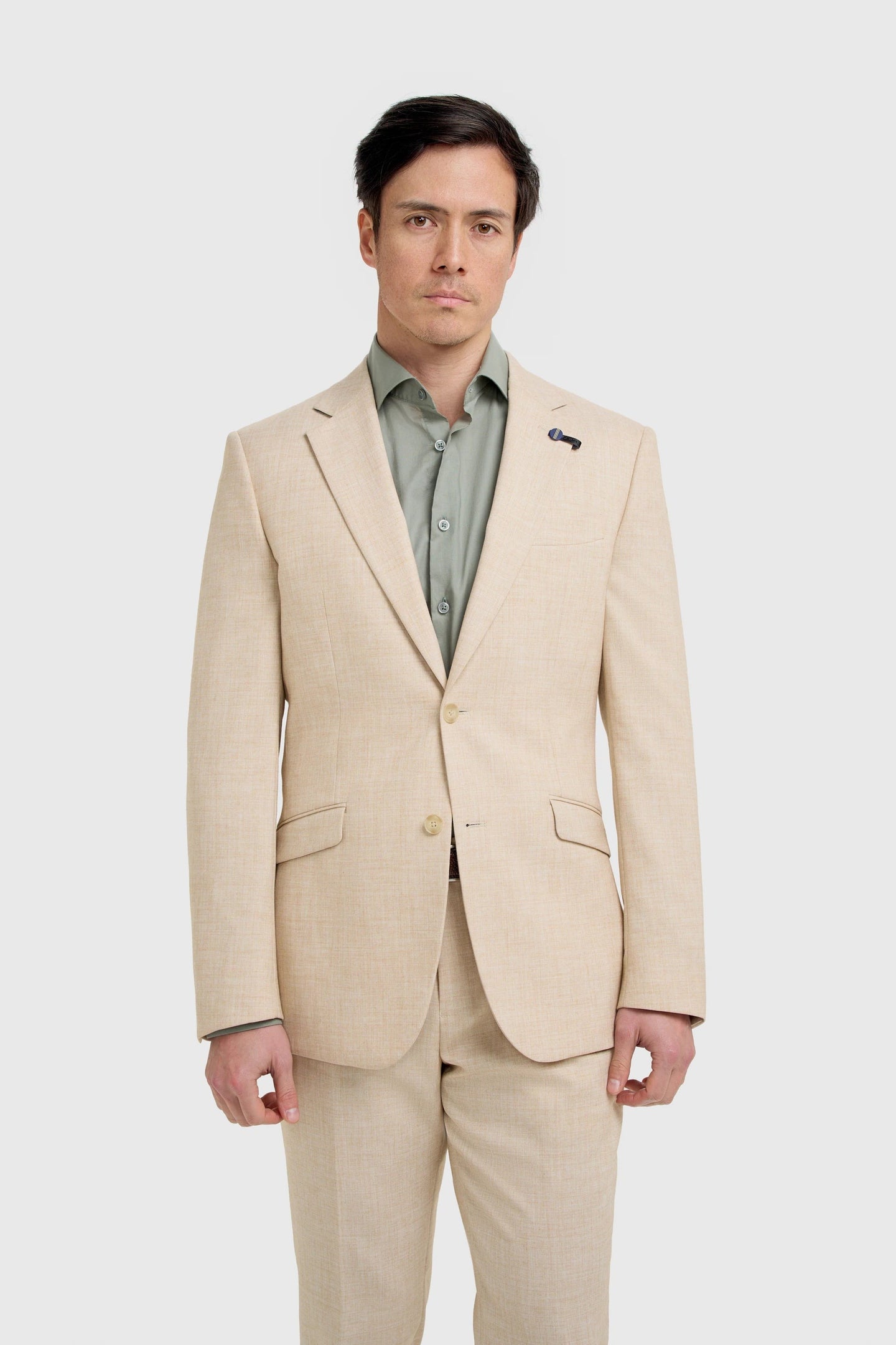Malibu - Miesten beige teksturoidtu bleiseri