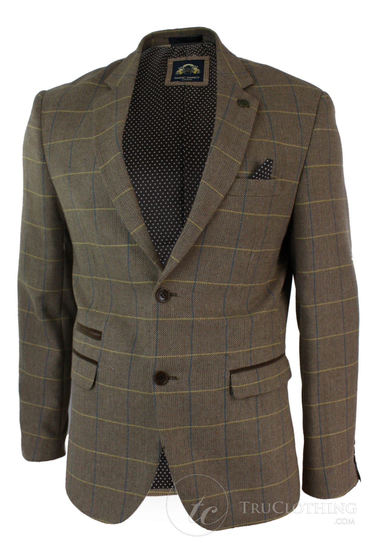 Miesten ruutukuvioinen vintage kalanruotokuvioinen tweed-bleiseri, harmaa, hiilenharmaa, istuva - tammi