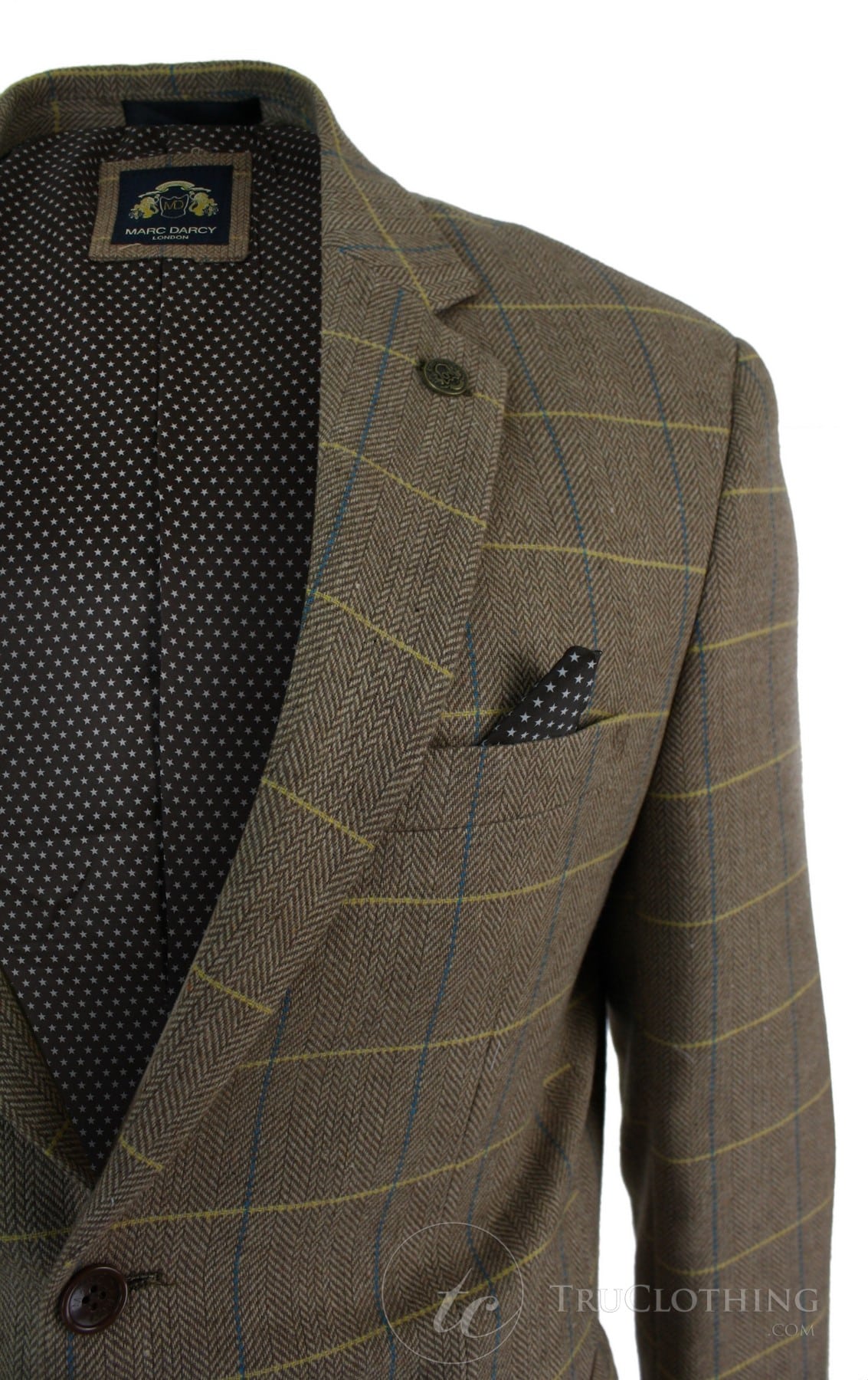 Miesten ruutukuvioinen vintage kalanruotokuvioinen tweed-bleiseri, harmaa, hiilenharmaa, istuva - tammi