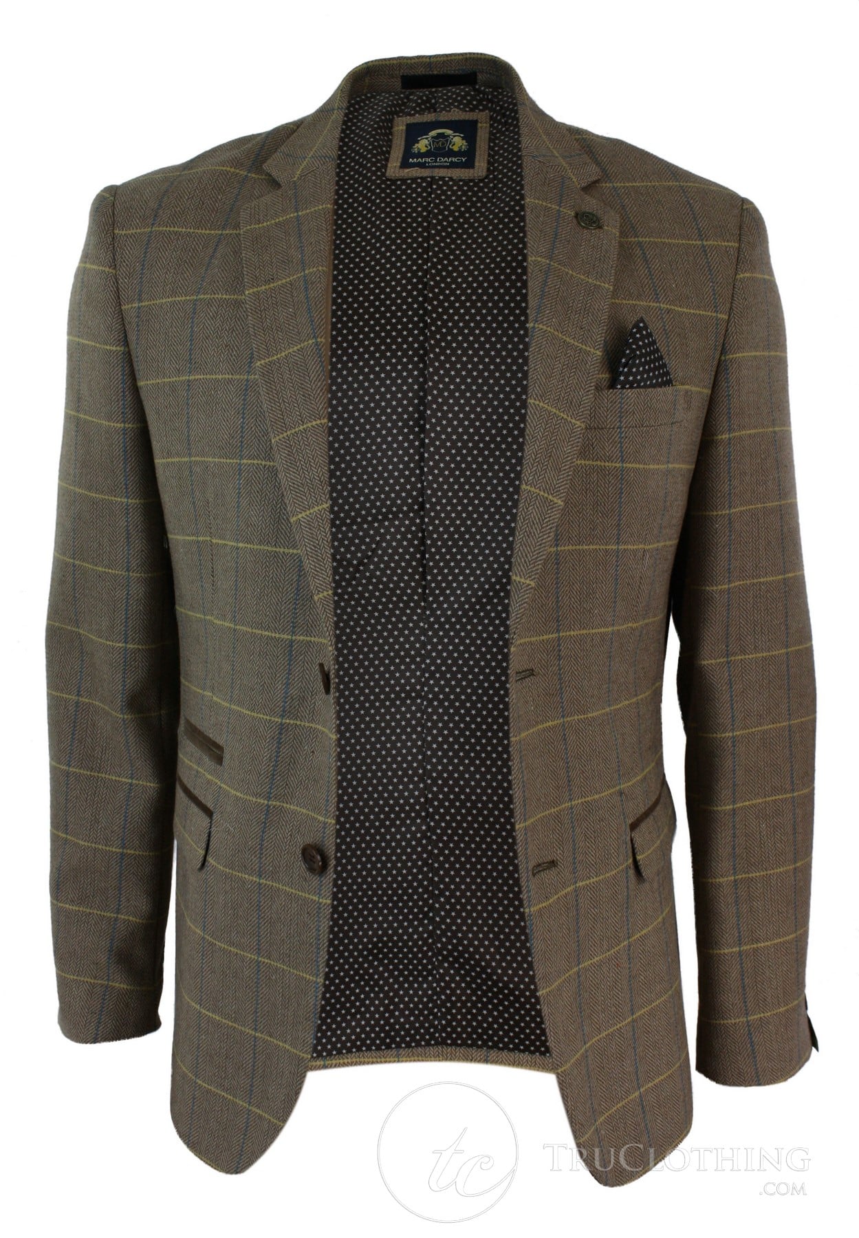 Miesten ruutukuvioinen vintage kalanruotokuvioinen tweed-bleiseri, harmaa, hiilenharmaa, istuva - tammi