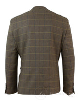 Miesten ruutukuvioinen vintage kalanruotokuvioinen tweed-bleiseri, harmaa, hiilenharmaa, istuva - tammi