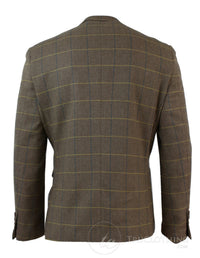 Miesten ruutukuvioinen vintage kalanruotokuvioinen tweed-bleiseri, harmaa, hiilenharmaa, istuva - tammi