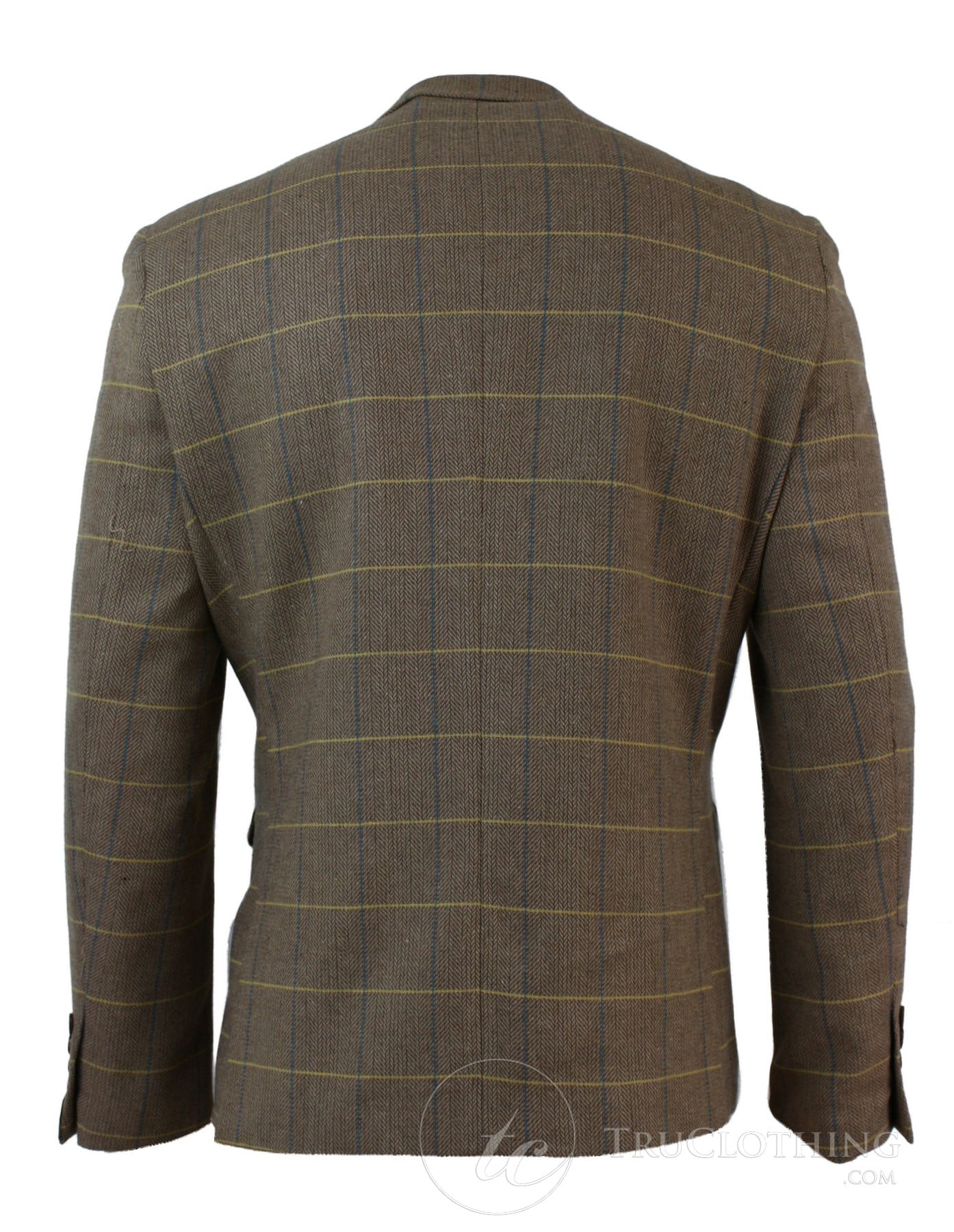 Miesten ruutukuvioinen vintage kalanruotokuvioinen tweed-bleiseri, harmaa, hiilenharmaa, istuva - tammi