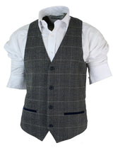 Miesten Slim Fit -ruutuliivi, harmaanruskea, ruskea, tyylikäs rento tweed-ruutuliivi, tummansininen-harmaa, tummansininen