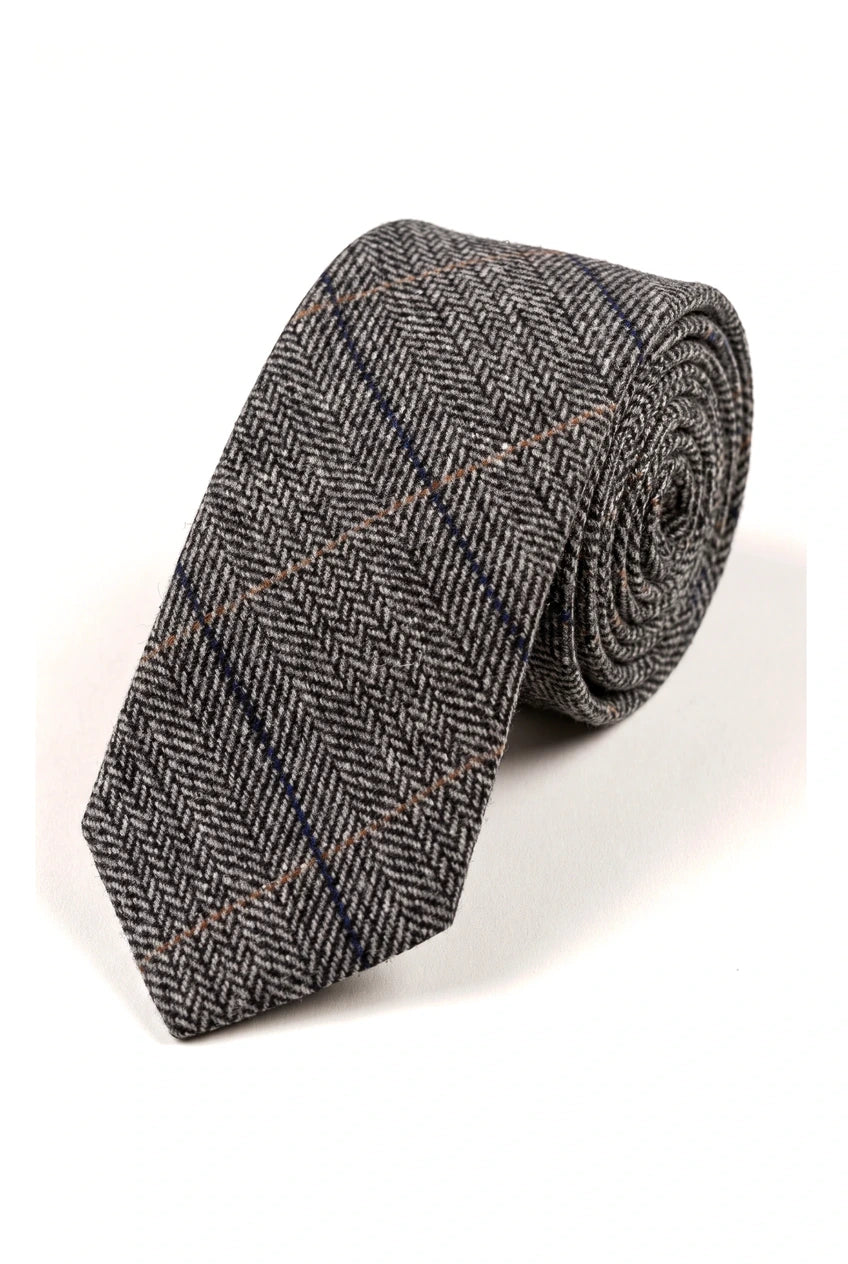 Marc Darcy miesten tweed-kalanruotokuvioinen Marc Darcy -solmio, klassinen vintage retro DX7
