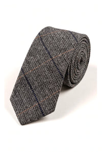 Marc Darcy miesten tweed-kalanruotokuvioinen Marc Darcy -solmio, klassinen vintage retro DX7