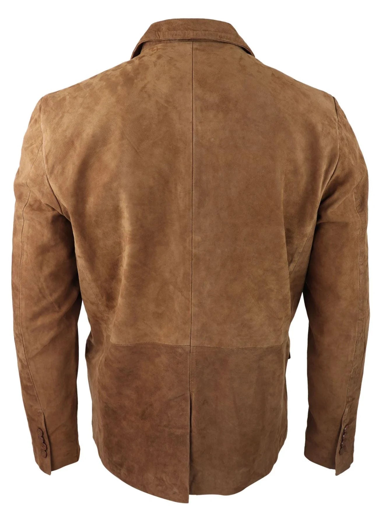 Miesten aito mokkanahkainen bleiserityylinen nahkatakki, miesten klassinen vintage-tyylinen rento ruskea