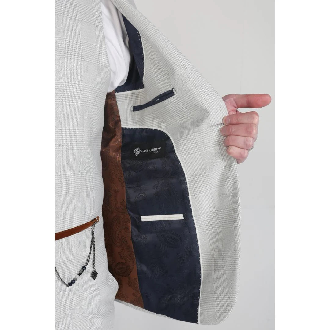 Mark - Miesten beige ruutubleiseri