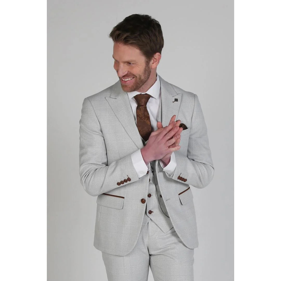Mark - Miesten beige ruutubleiseri
