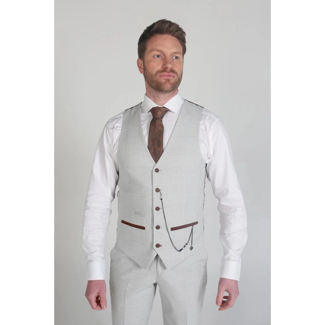 Mark - Miesten beige ruutuliivi