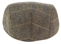 Marc Darcy DX7 miesten tweed-vintage-retrovaaleat flattihatut, Peaky Blinders -ruutukuvioiset klassiset hatut