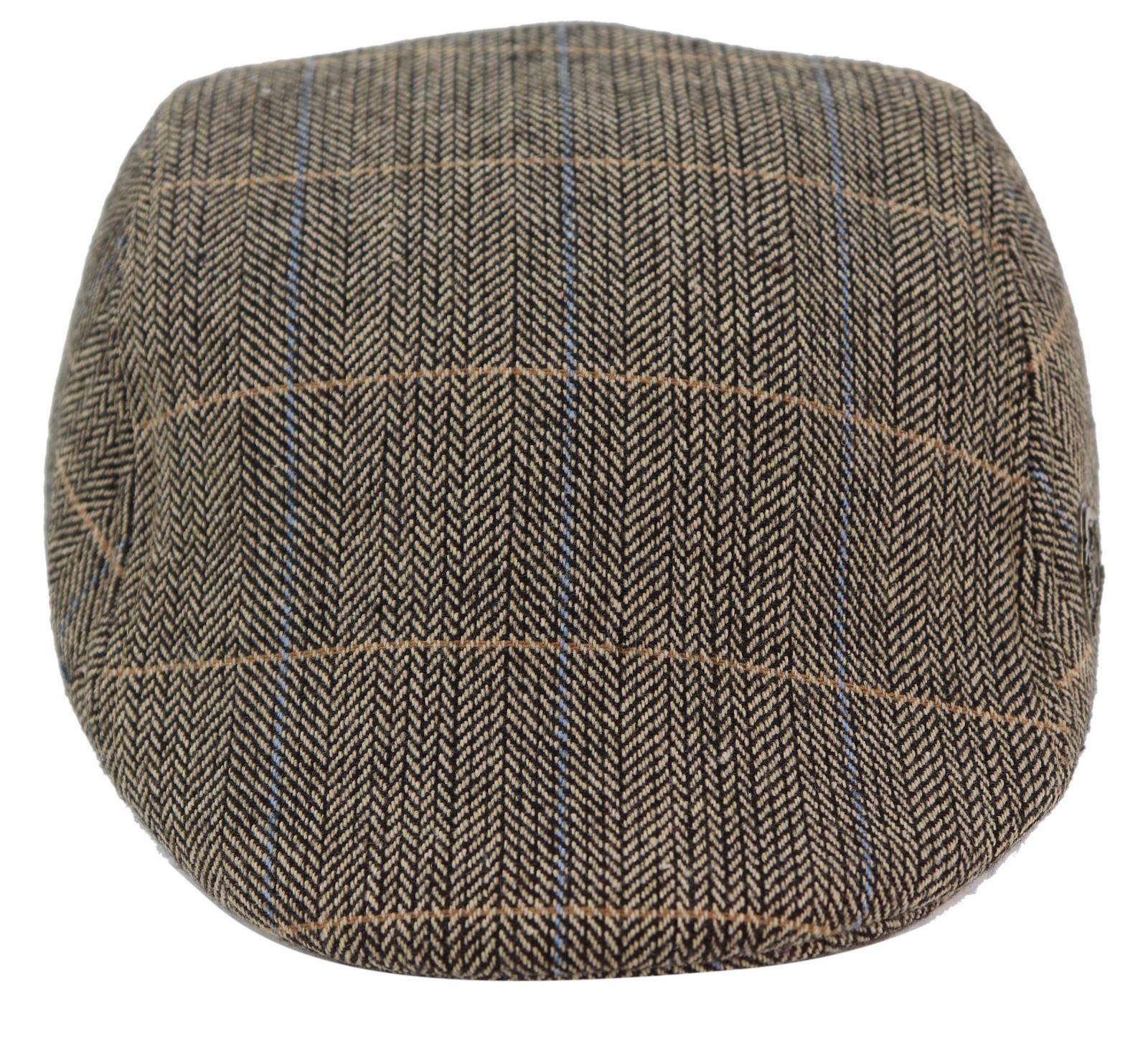Marc Darcy DX7 miesten tweed-vintage-retrovaaleat flattihatut, Peaky Blinders -ruutukuvioiset klassiset hatut