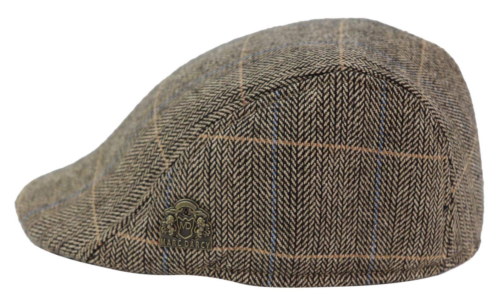 Marc Darcy DX7 miesten tweed-vintage-retrovaaleat flattihatut, Peaky Blinders -ruutukuvioiset klassiset hatut