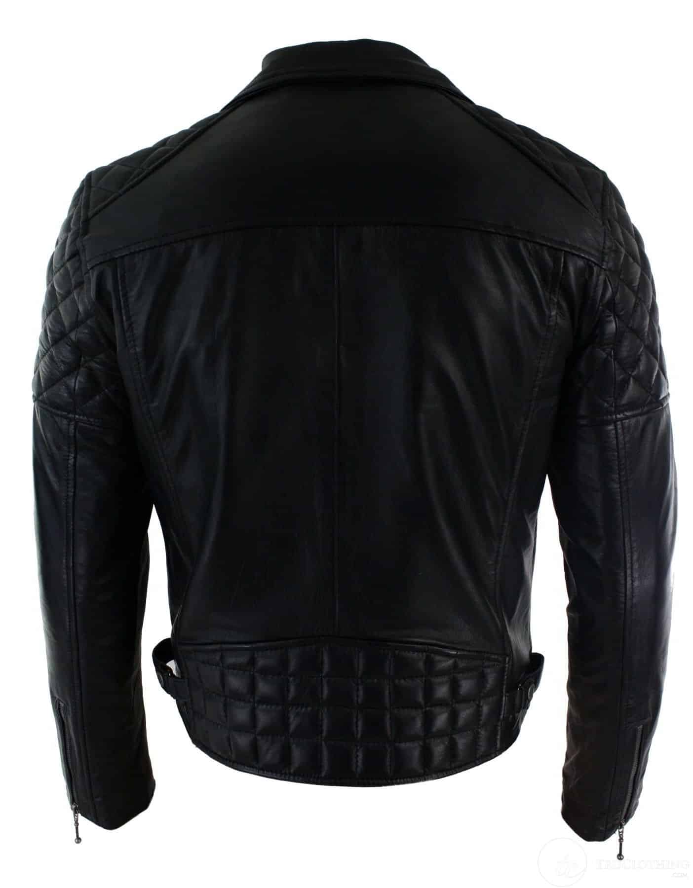 Aitoa nahkaa, ristivetoketjulla varustettu miesten biker-takki, musta, räätälöity istuvuus, retro, rento