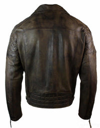 Aitoa nahkaa, vintage-tyylinen pesty ruskea, musta, viininpunainen, sininen, puuta, miesten biker-takki, ristivetoketjullinen, retro, rento-ruskea