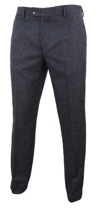 Miesten mustat tweed-vintagehousut - STZ14