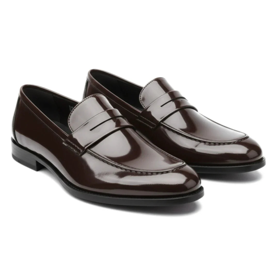 Miesten keinonahkaiset slip-on-pennyloaferit
