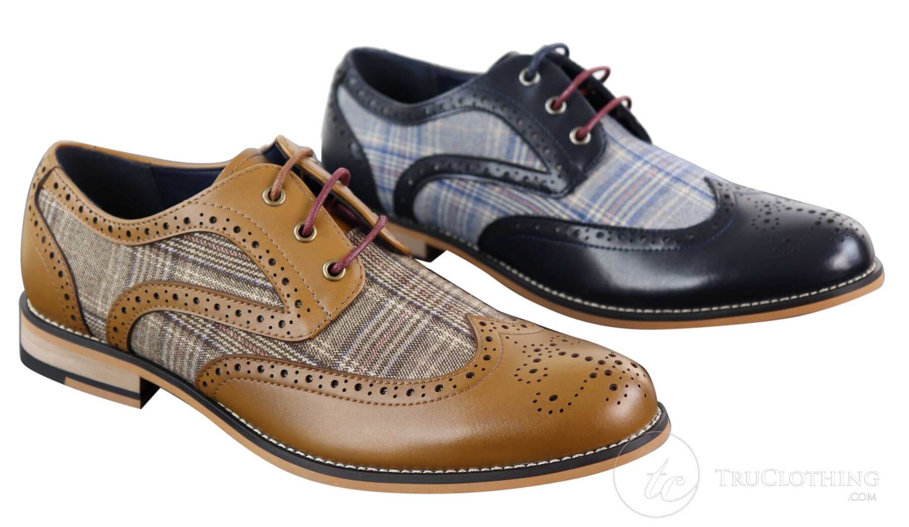 Miesten nahka- ja tweed-vintagekengät - Cavani Oslo
