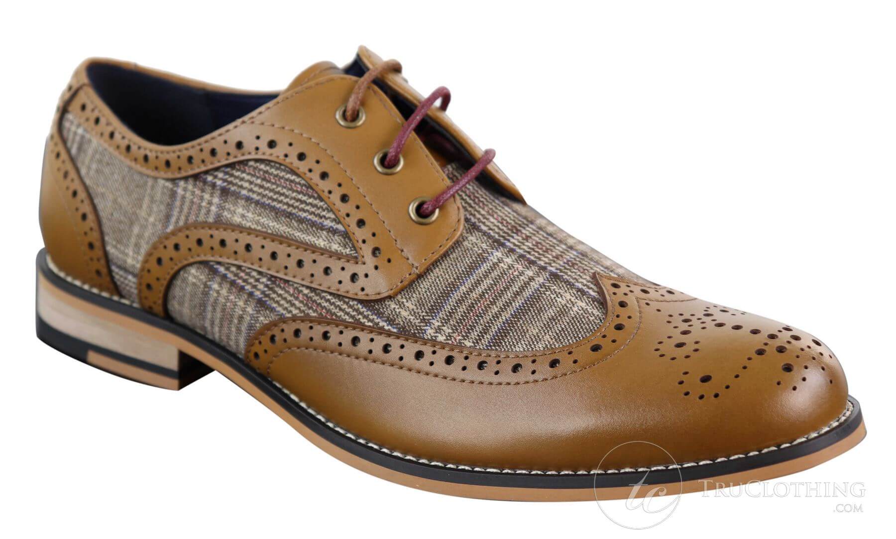 Miesten nahka- ja tweed-vintagekengät - Cavani Oslo